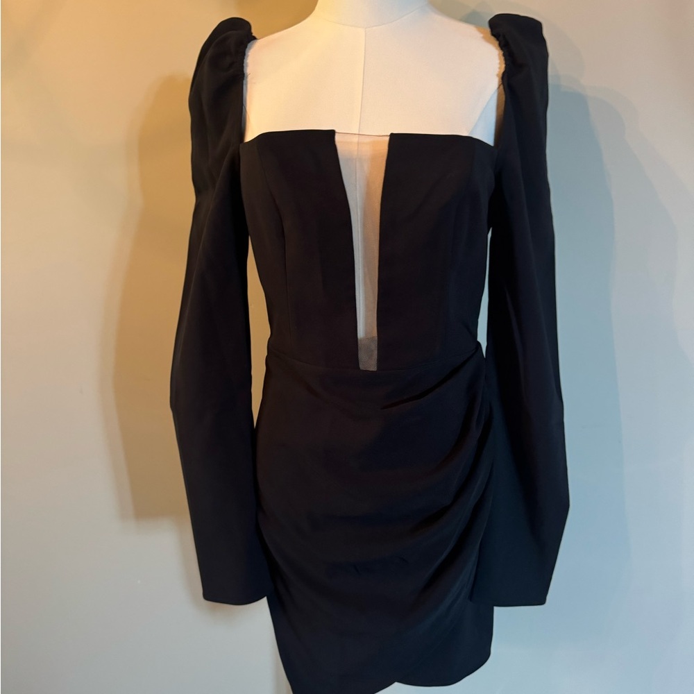 Michael Costello Black Long Sleeve Dress